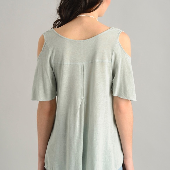 Free People Bittersweet Cold Shoulder Shirt S - Picture 3 of 4